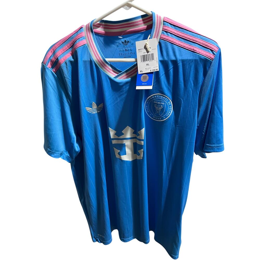 Inter Miami 2025 Third Blue Jersey Messi #10 Player Version Adidas XL NWT MLS